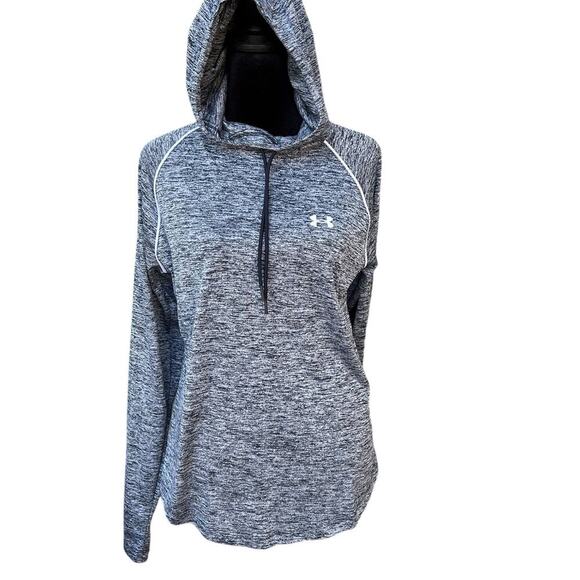 Under Armour woman's size L, loose fit, black heather hoodie - Picture 1 of 7